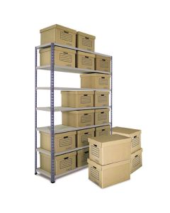 Estantes de Aço Metal Point 2 com caixas de arquivo