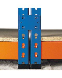 União entre módulos para estantes para cargas médias e leves